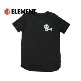 [ELEMENT] AH021-311 BLK  (엘리먼트 로고 반팔티셔츠 블랙)