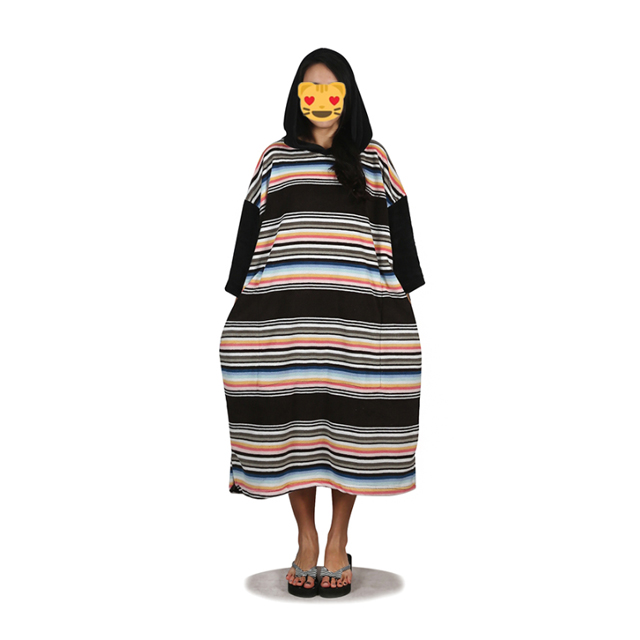 [TOOLS] COTTON HOOD PANCHO BIG STRIPE (툴스 후드판초 빅스트라이프)