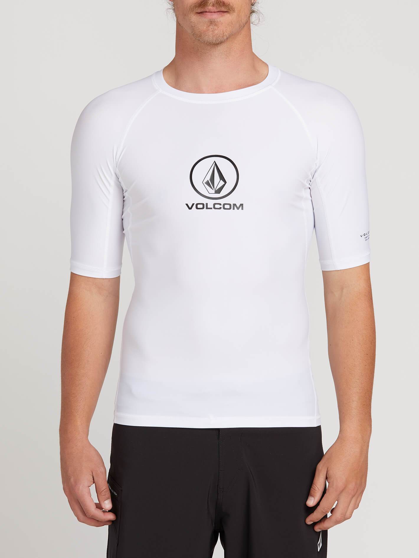 [VOLCOM] 볼컴 래쉬가드 LIDO SOLID SHORT SLEEVE RASHGUARD (WHITE)