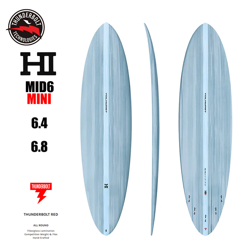 (예약) 서핑숏보드 [HARLEY INGLEBY] MID6 MINI 할리 잉글비 LIGHT BLUE THUNDERBOLT