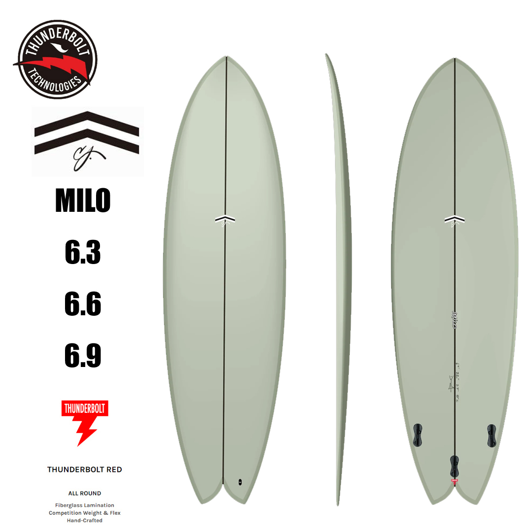 (프리오더)서핑숏보드 [CJ NELSON] MILO VOLAN 씨제이넬슨 피쉬보드 THUNDERBOLT