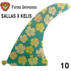 서핑롱보드핀 카이살라스 10.0 [FLYING DIAMONDS] KAI SALLAS X KELIS BLUE FLOWER